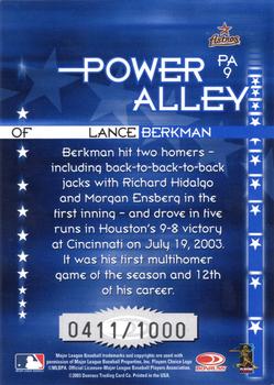 2004 Donruss - Power Alley Blue #PA9 Lance Berkman Back