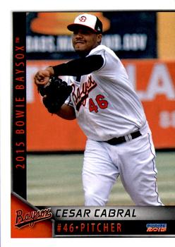 2015 Choice Bowie Baysox #6 Cesar Cabral Front