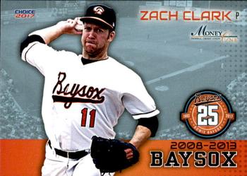 2017 Choice Bowie Baysox 25th Anniversary Team #5 Zach Clark Front