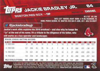 2017 Topps Chrome - X-Fractor #64 Jackie Bradley Jr. Back