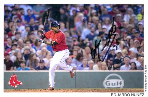 2017 Boston Red Sox Photocards #NNO Eduardo Nunez Front