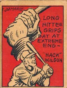 1935 Schutter-Johnson R332 #14 Hack Wilson Front