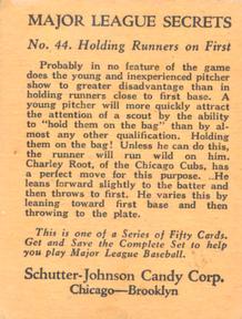1935 Schutter-Johnson R332 #44 Charley Root Back
