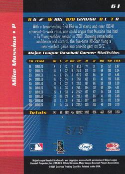 2001 Leaf Limited - Chicago Collection #61 Mike Mussina Back