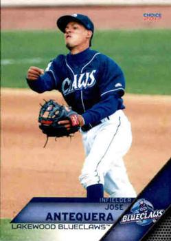 2017 Choice Lakewood BlueClaws #2 Jose Antequera Front