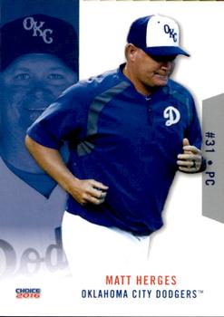 2016 Choice Oklahoma City Dodgers #33 Matt Herges Front