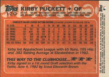 2002 Topps Archives #125 Kirby Puckett Back