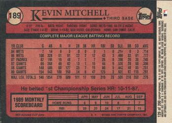 2002 Topps Archives #129 Kevin Mitchell Back