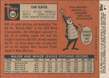 2002 Topps Archives #131 Tom Seaver Back