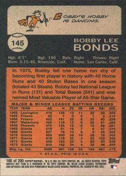 2002 Topps Archives #160 Bobby Bonds Back
