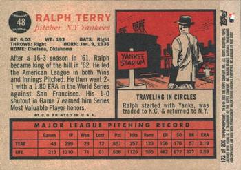2002 Topps Archives #172 Ralph Terry Back