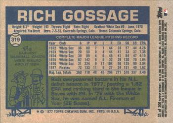2002 Topps Archives #33 Rich Gossage Back