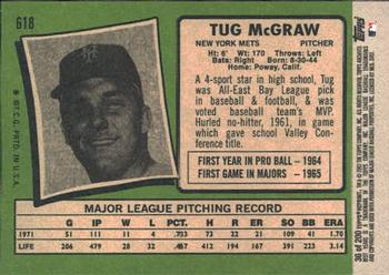 2002 Topps Archives #36 Tug McGraw Back