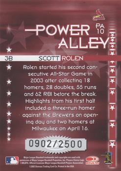 2004 Donruss - Power Alley Red #PA10 Scott Rolen Back