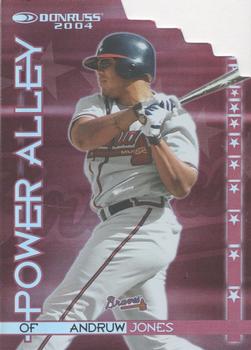 2004 Donruss - Power Alley Red Die Cut #PA15 Andruw Jones Front