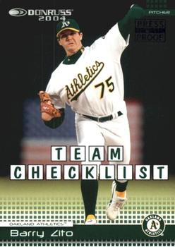 2004 Donruss - Press Proofs Black #380 Barry Zito Front