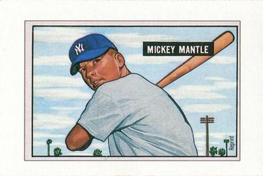 1989 Bowman - Reprint Sweepstakes (Tiffany) #NNO Mickey Mantle Front