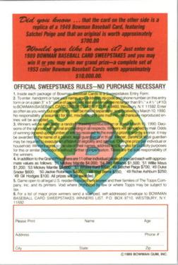 1989 Bowman - Reprint Sweepstakes (Tiffany) #NNO Leroy 