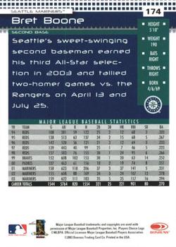 2004 Donruss - Press Proofs Red #174 Bret Boone Back
