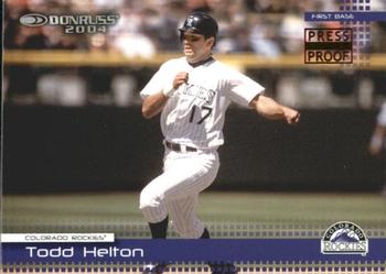 2004 Donruss - Press Proofs Red #263 Todd Helton Front