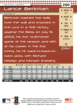 2004 Donruss - Press Proofs Red #280 Lance Berkman Back