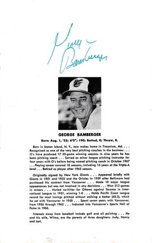 1977 Baltimore Orioles Photo Album #NNO George Bamberger Back