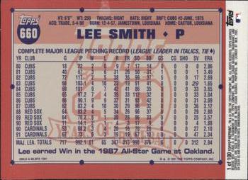 2002 Topps Archives Reserve #1 Lee Smith Back