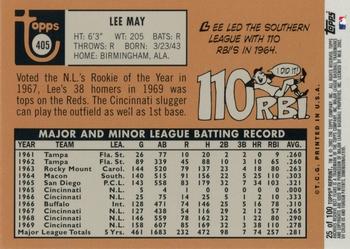 2002 Topps Archives Reserve #25 Lee May Back