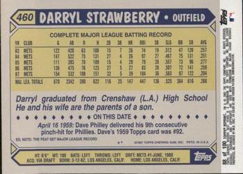 2002 Topps Archives Reserve #88 Darryl Strawberry Back