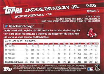 2017 Topps - Sparkle Foil #245 Jackie Bradley Jr. Back