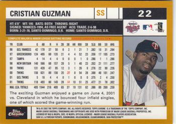 2002 Topps Chrome #22 Cristian Guzman Back