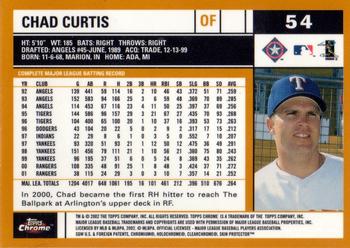 2002 Topps Chrome #54 Chad Curtis Back