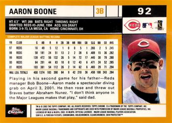 2002 Topps Chrome #92 Aaron Boone Back