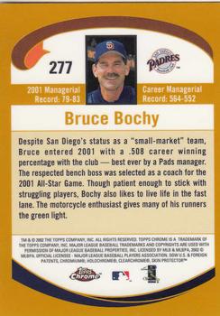 2002 Topps Chrome #277 Bruce Bochy Back