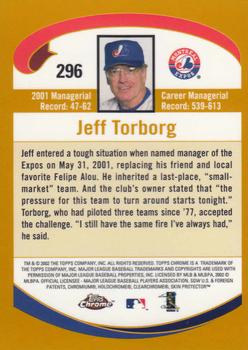 2002 Topps Chrome #296 Jeff Torborg Back
