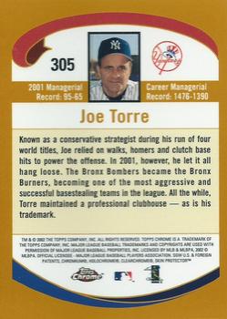 2002 Topps Chrome #305 Joe Torre Back
