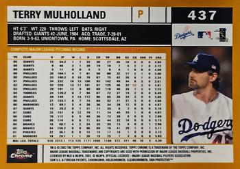 2002 Topps Chrome #437 Terry Mulholland Back