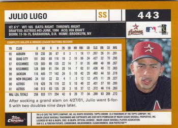 2002 Topps Chrome #443 Julio Lugo Back