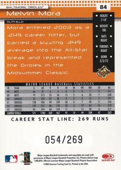2004 Donruss - Stat Line Career #84 Melvin Mora Back