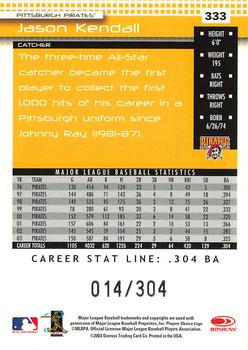 2004 Donruss - Stat Line Career #333 Jason Kendall Back
