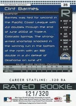 2004 Donruss - Stat Line Career #35 Clint Barmes Back
