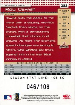 2004 Donruss - Stat Line Season #282 Roy Oswalt Back
