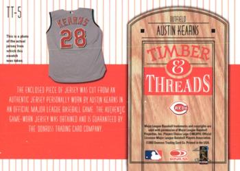 2004 Donruss - Timber & Threads #TT-5 Austin Kearns Back