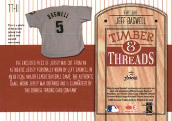 2004 Donruss - Timber & Threads #TT-11 Jeff Bagwell Back