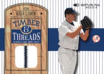 2004 Donruss - Timber & Threads #TT-17 Roger Clemens Front