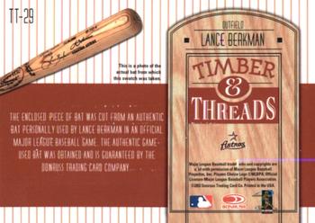 2004 Donruss - Timber & Threads #TT-29 Lance Berkman Back