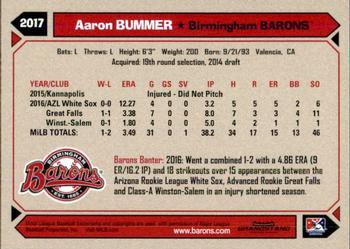 2017 Grandstand Birmingham Barons #NNO Aaron Bummer Back