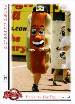 2014 Grandstand Birmingham Barons #NNO Homer the Hot Dog Front