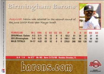 2012 Grandstand Birmingham Barons #NNO Nevin Griffith Back