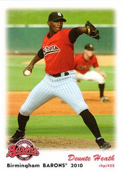 2010 Grandstand Birmingham Barons #NNO Deunte Heath Front